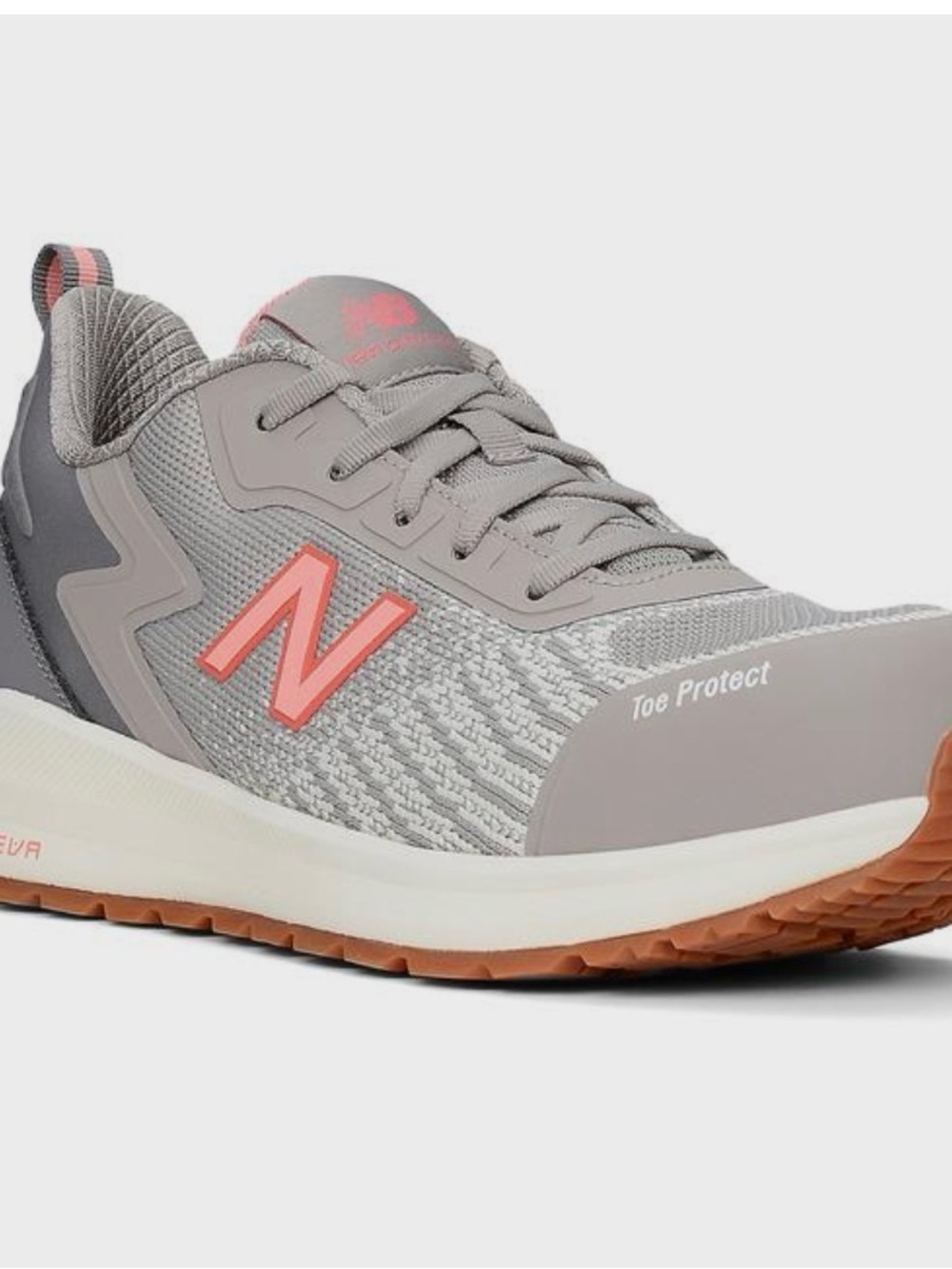 New Balance Men's Gray & Coral Athletic Safety Trainer